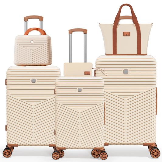 Luggage Set - 4/6 Piece Hardshell Spinner Suitcases with TSA Lock