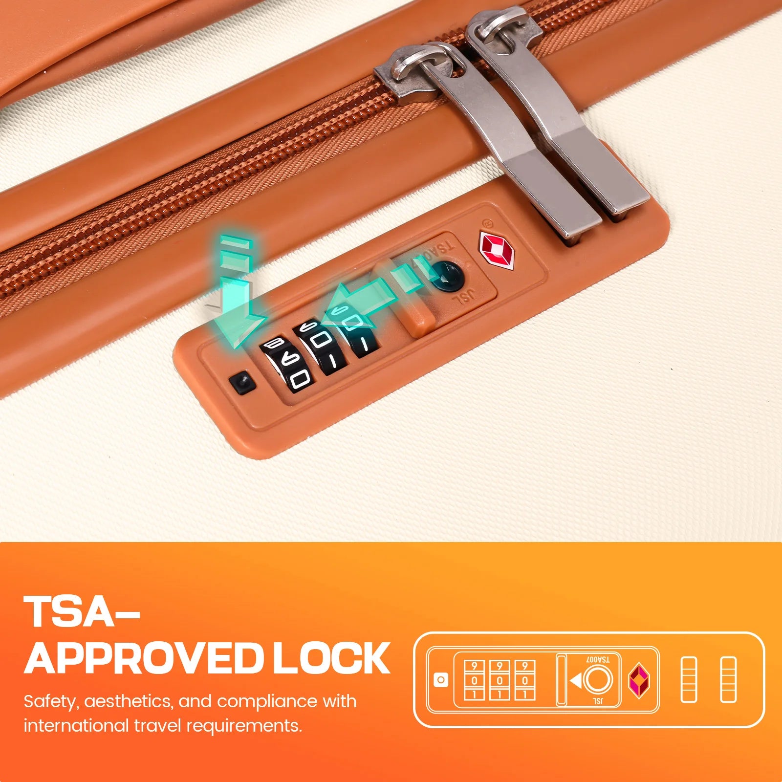 Luggage Set - 4/6 Piece Hardshell Spinner Suitcases with TSA Lock