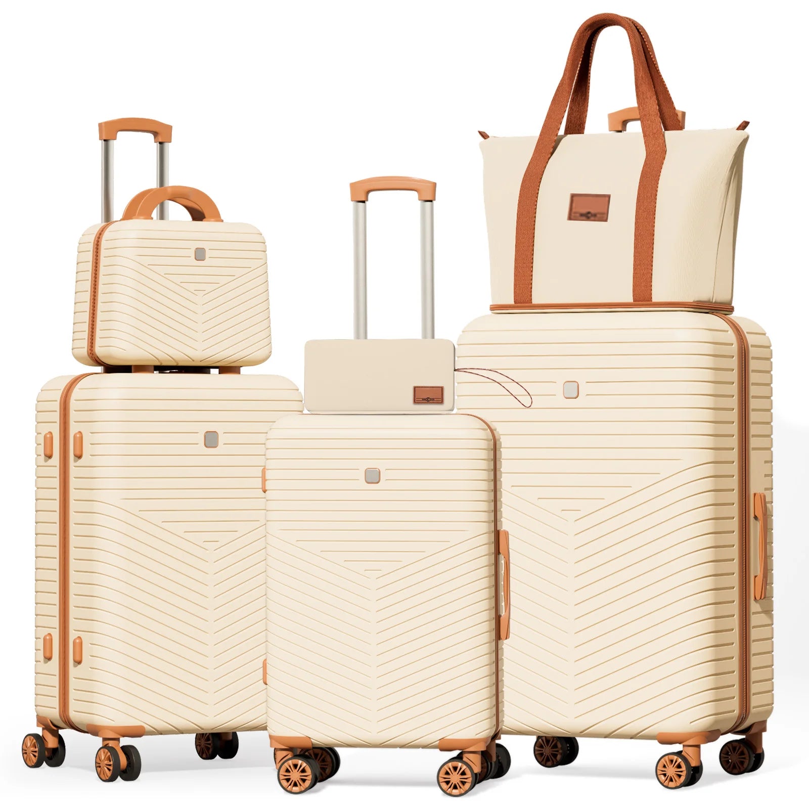 Luggage Set - 4/6 Piece Hardshell Spinner Suitcases with TSA Lock