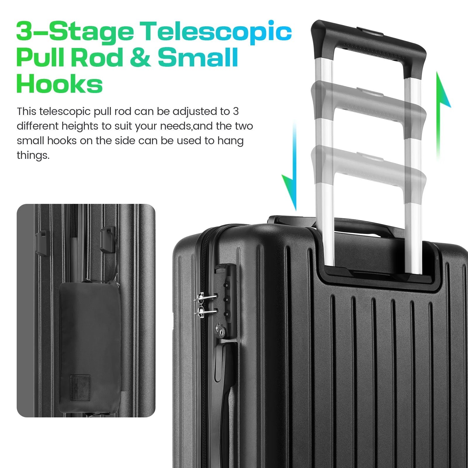 Expandable 5-Piece Hardshell Luggage Set