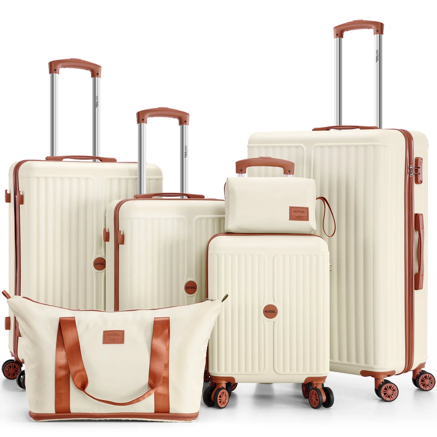 6 Piece Luggage Set with Spinner Wheels & TSA Lock