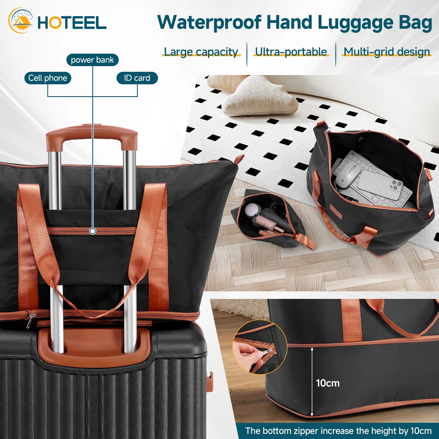 6 Piece Luggage Set with Spinner Wheels & TSA Lock