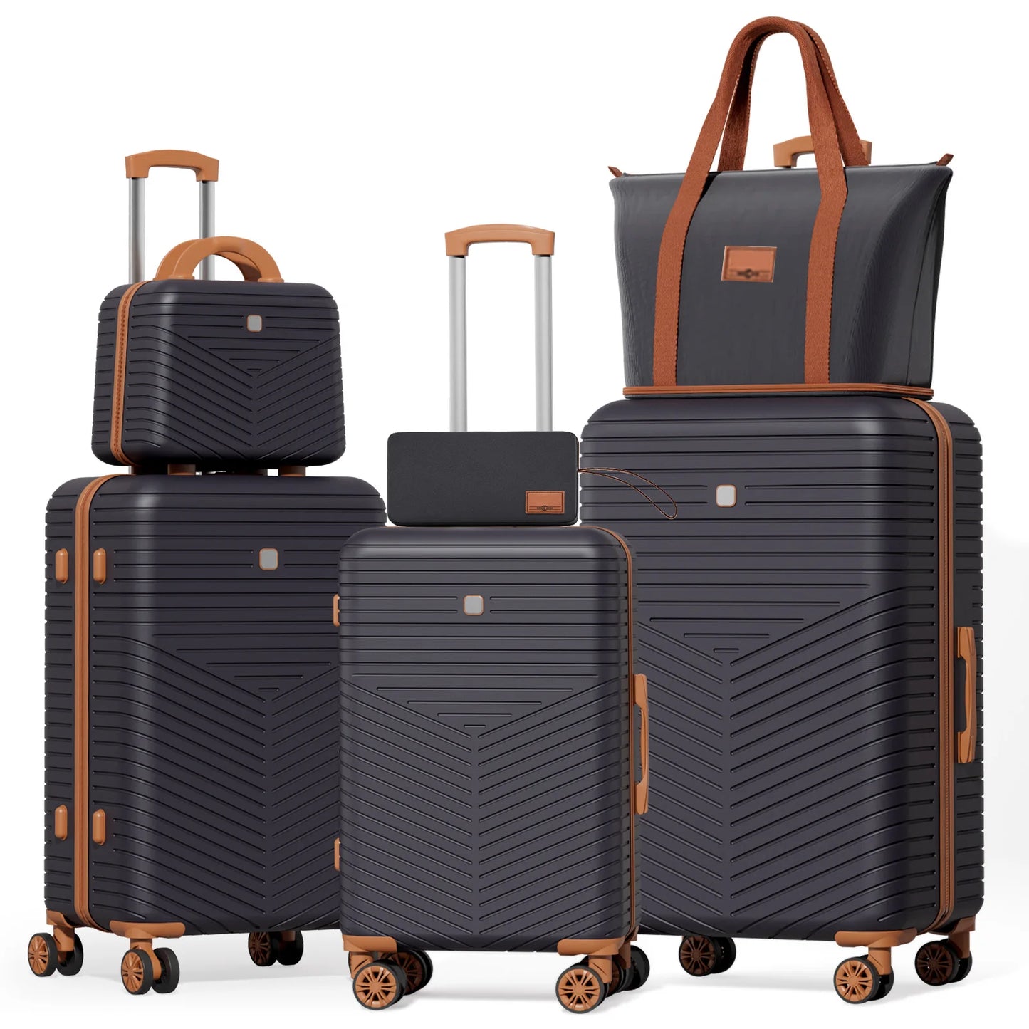 Luggage Set - 4/6 Piece Hardshell Spinner Suitcases with TSA Lock