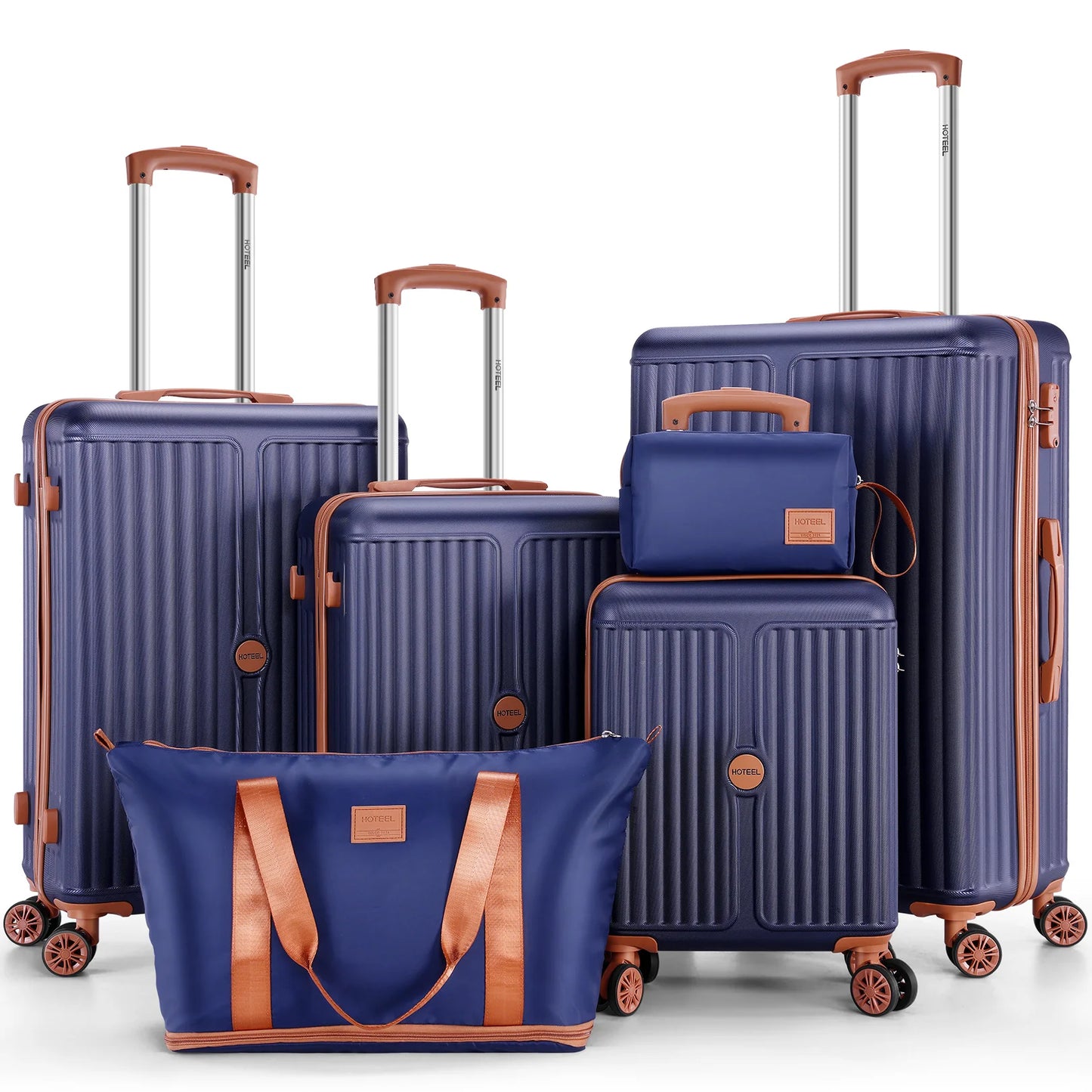 6 Piece Luggage Set with Spinner Wheels & TSA Lock