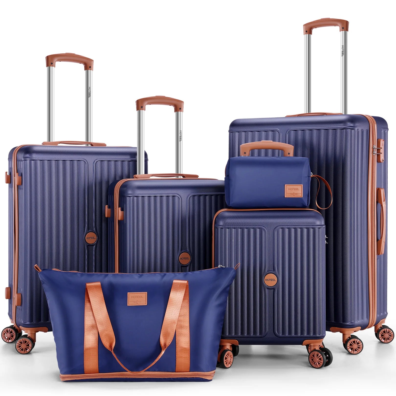 6 Piece Luggage Set with Spinner Wheels & TSA Lock