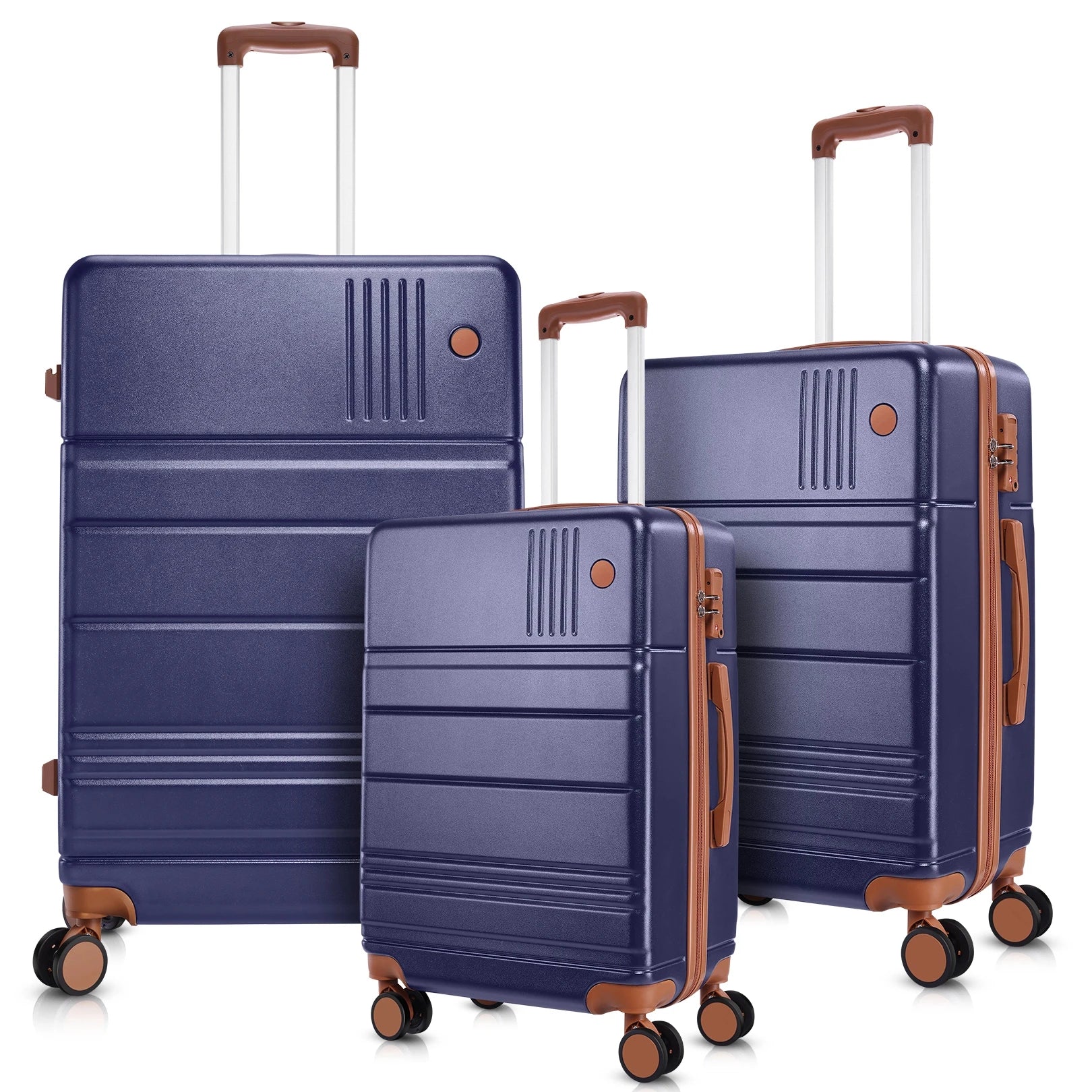 Luggage Set: 3/4 Piece Hard Shell Suitcase with Wheels & TSA Lock