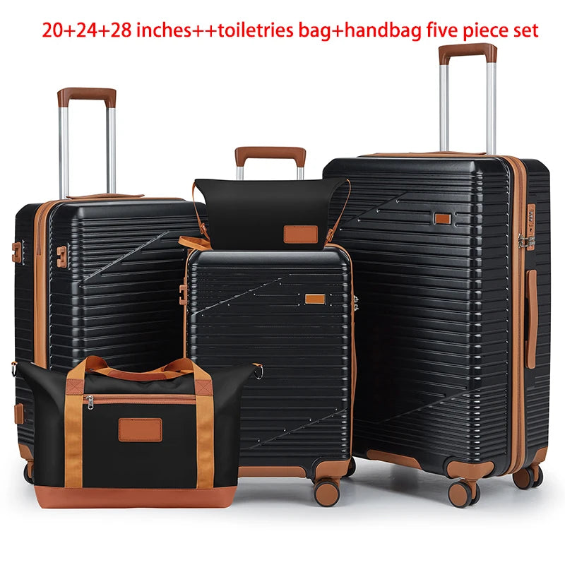 5-Piece ABS Luggage Set for Family Travel