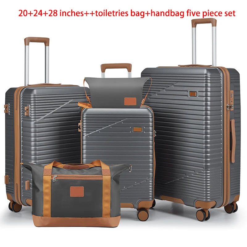 5-Piece ABS Luggage Set for Family Travel