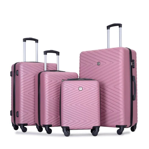 Travelhouse 4-Piece ABS Luggage Set with Spinner Wheels & TSA Lock