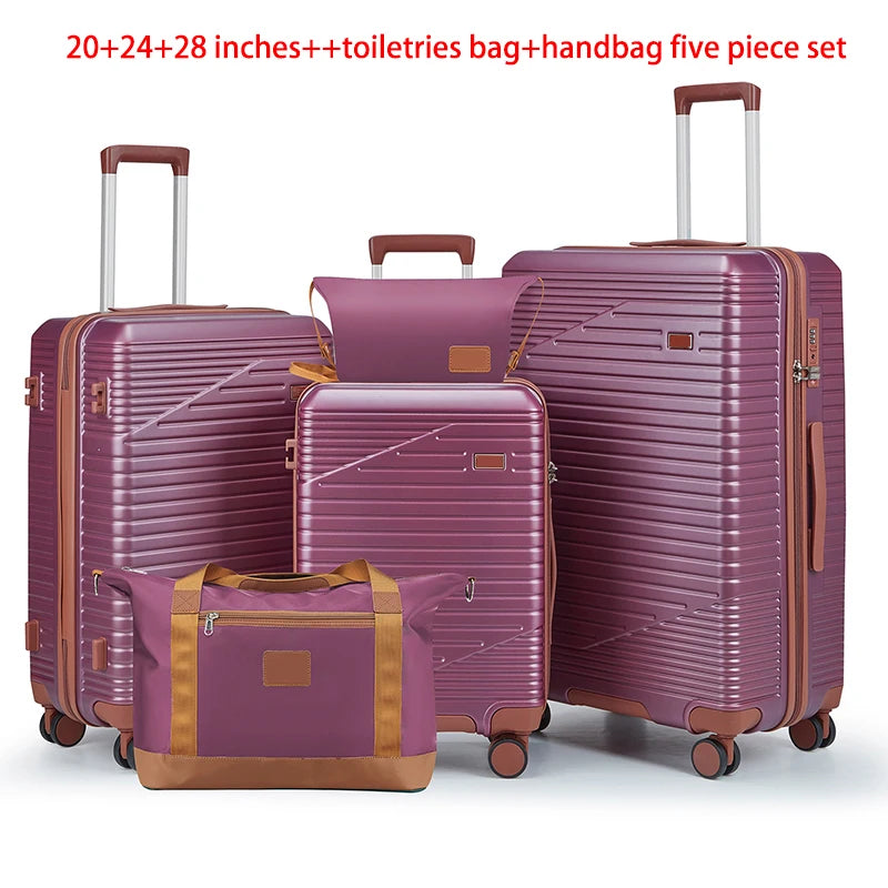 5-Piece ABS Luggage Set for Family Travel