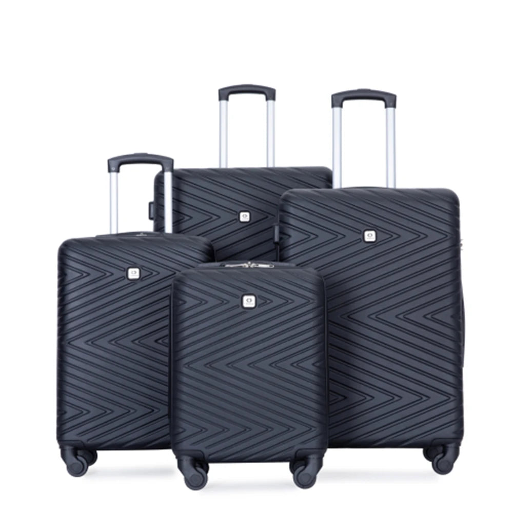 Travelhouse 4-Piece ABS Luggage Set with Spinner Wheels & TSA Lock
